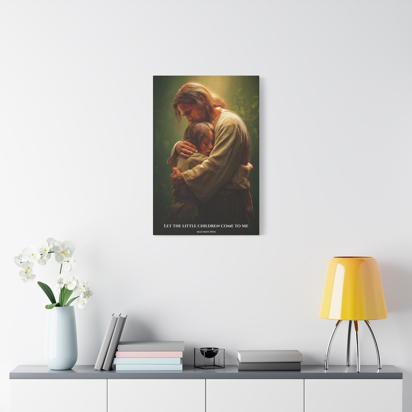 Inspirational Canvas Wall Art, Jesus and Children, Home Decor, Faith-Based Gift, Religious Wall Decor, Christian Art