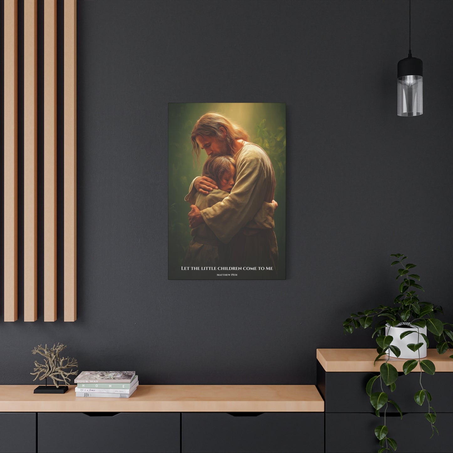 Inspirational Canvas Wall Art, Jesus and Children, Home Decor, Faith-Based Gift, Religious Wall Decor, Christian Art